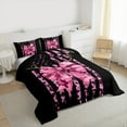 thumbnail image 3 of Homewish Pink Bow Knot 2pcs Bedding Comforter Set for Children Girls Female,Abstract Camouflage Twin Comforter Sets,USA Flag Breathable Bedding Set,Lightweight Room Decor,Reversible, 3 of 8