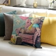 thumbnail image 3 of BANET  Short Plush Pillowcase - Perfect Blend of Comfort and Style Art Painting 12x12in, 3 of 5