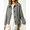Black, variant on Caywon Women's Cropped Plaid Button-Up Jacket with Drop Shoulder and Side Pockets, Loose Cut Casual Outwear for Spring and Fall Vacation Travel
