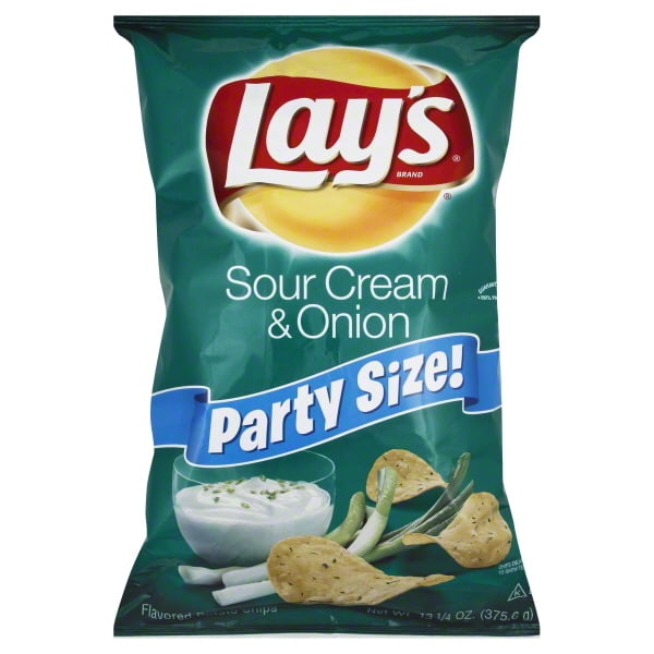 Lay's Sour Cream & Onion Party Size Potato Chips, 13.25 Oz. Walmart