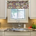 thumbnail image 3 of Coolnut Mexican Talavera Tile Ceramic Valance Curtains for Kitchen or Bathroom, 54x18in Valances Window Treatment Rod Pocket Drape Light Filtering Living Room Bedroom Decor, 3 of 6