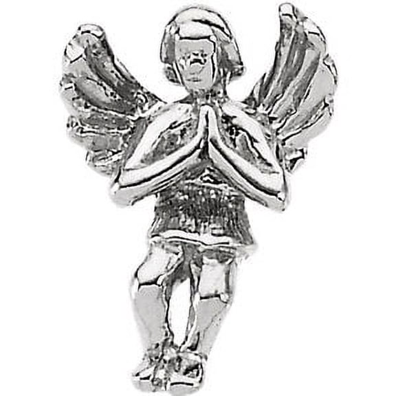 FB Jewels 925 Sterling Silver 12.00X09.00 mm Polished Praying Angel Lapel Pin