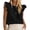 Black, variant on Blouses for Women Dressy Casual Lace Ruffle Cap Sleeve Tops Summer Eyelet Floral Embroidered Cute Boho Shirts