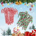 thumbnail image 2 of Amamary Christmas Plastic Candy Cane 5.9 inches(about 15 cm) Christmas Tree Hanging Decoration Twisted Tree Candy Cane Decoration Christmas Holiday Party Favour(24 Pcs ), 2 of 5