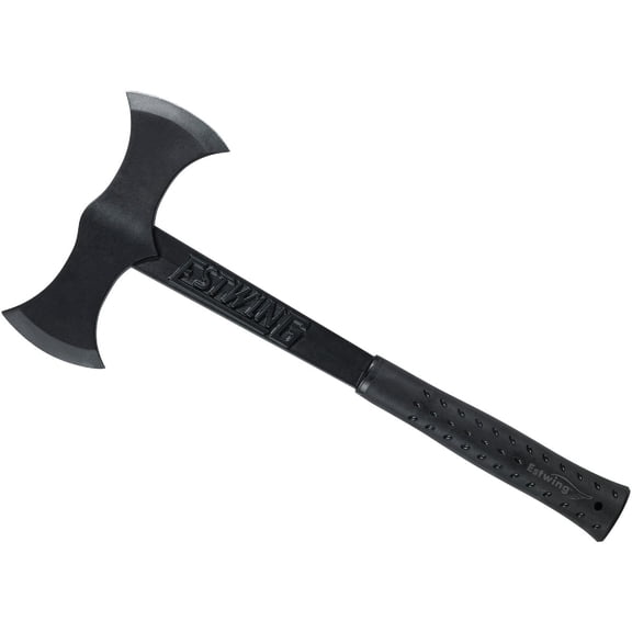 Estwing Double Bit Axe Black Eagle - Forged Steel, Shock Reduction Grip, 38 oz