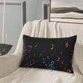 thumbnail image 6 of Fotbe Color Musical Notes Pillow Cases - Envelope Closure - Luxury, Extra Soft, Cooling Pillow Covers - Wrinkle, Fade, Stain Resistant-16"x24", 6 of 8