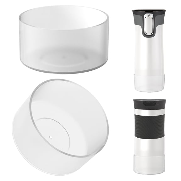 Linkidea 2 Pack Water Bottle Boot Compatible with Contigo West Loop 2.0 16oz/20oz/24oz, Huron 2.0 16oz/20oz, Silicone Anti-Slip Bottle Bottom Bumper Protector (Clear White)