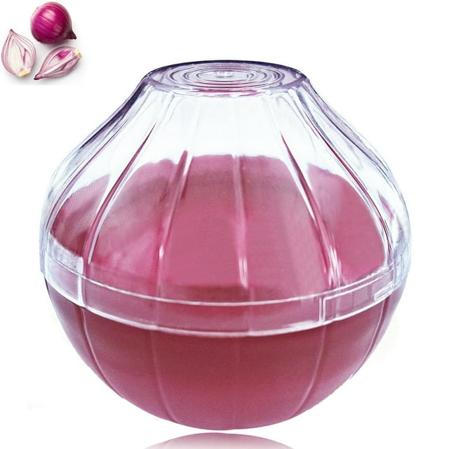 CNKOO Onion Garlic Keeper Set Clear Lid Reusable Refrigerator Food Shape Container Saver for Full Leftover Onion Garlic