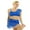 Blue, variant on Womens Contemporary Lyrical Dance Dress One Shoulder Lace Overlay Asymmetric Dance Outfit