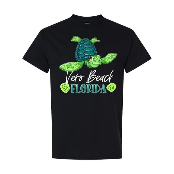 Inktastic Vero Beach, Florida Happy Sea Turtle T-Shirt