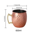 thumbnail image 2 of BR Taza de mula de Moscú chapada en cobre de 550ml, taza de cerveza, taza de café, tazas chapadas en cobre, vajilla para Bar de cocina, 2 of 8