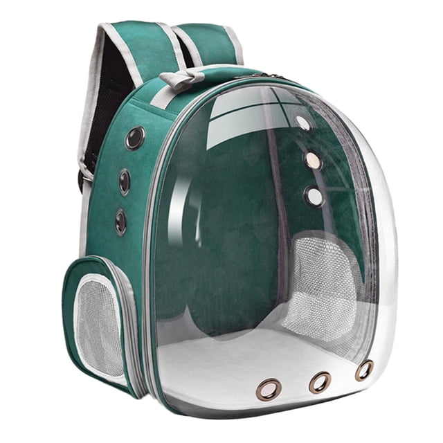 portátil de viaje para mascotas, transpirable para perros, gatos, cápsula para cachorros, impermeable transparente transpirabl - Verde Sunnimix Transportín de viaje para mascotas