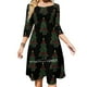 thumbnail image 1 of Vestido de cuello cuadrado con un montón de agujeros más alegres Vestido de verano dulce Vestido elegante con cuello halter para mujer Vestido navideño divertido para fiestas, 1 of 6