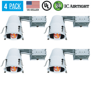 4 Pack 4 Inch Remodel Can Air Tight IC Rated Housing Recessed LED Lighting