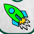 thumbnail image 4 of Inktastic Cute Green Rocket Boys or Girls Baby Bib, 4 of 4