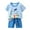 B354-Light Blue, variant on UAYOTSE Toddler Baby Boys Summer Outfits Short Sleeve Tops and Pants Clothes Set,Sizes 2-3 Years