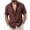 Wine, variant on Bxsruta Men's V-Neck Casual Short Sleeve Button Down Shirt Lightweight Polyester Daily Wear with Chest Pocket