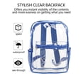 thumbnail image 4 of Deago Clear Backpack Heavy Duty PVC Transparent Backpack with Reinforced Strap College Workplace Security, 4 of 9
