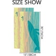 thumbnail image 3 of Soft Hand Fingertip Towels, 2 Pcs Face Bath Towels Whale and Fisherman Absorbent Washcloths for Bathroom Hotel Kitchen, 30"x15", 3 of 6