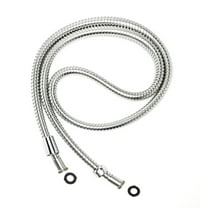 Ana Bath 96 Inch (8 ft) Extra Long/Flexible Stainless Steel Shower Hose with 2 Anti-Twist Brass Connectors (Chrome)