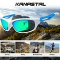 thumbnail image 4 of KANASTAL Sport Sunglasses for Men Women Wrap Around Polarized Sun Glasses with UV400 Protection for Driving Fishing Hiking(Green), 4 of 8