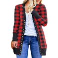 thumbnail image 1 of Femmes Noël Cardigan à Manches Longues Mi-Longues Outwears, 1 of 3