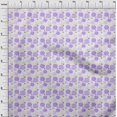 thumbnail image 4 of oneOone Tissu Jersey Coton Violet Floral Matériel de Robe Tissu Imprimé Tissu au Mètre 58 Pouces de Large, 4 of 4