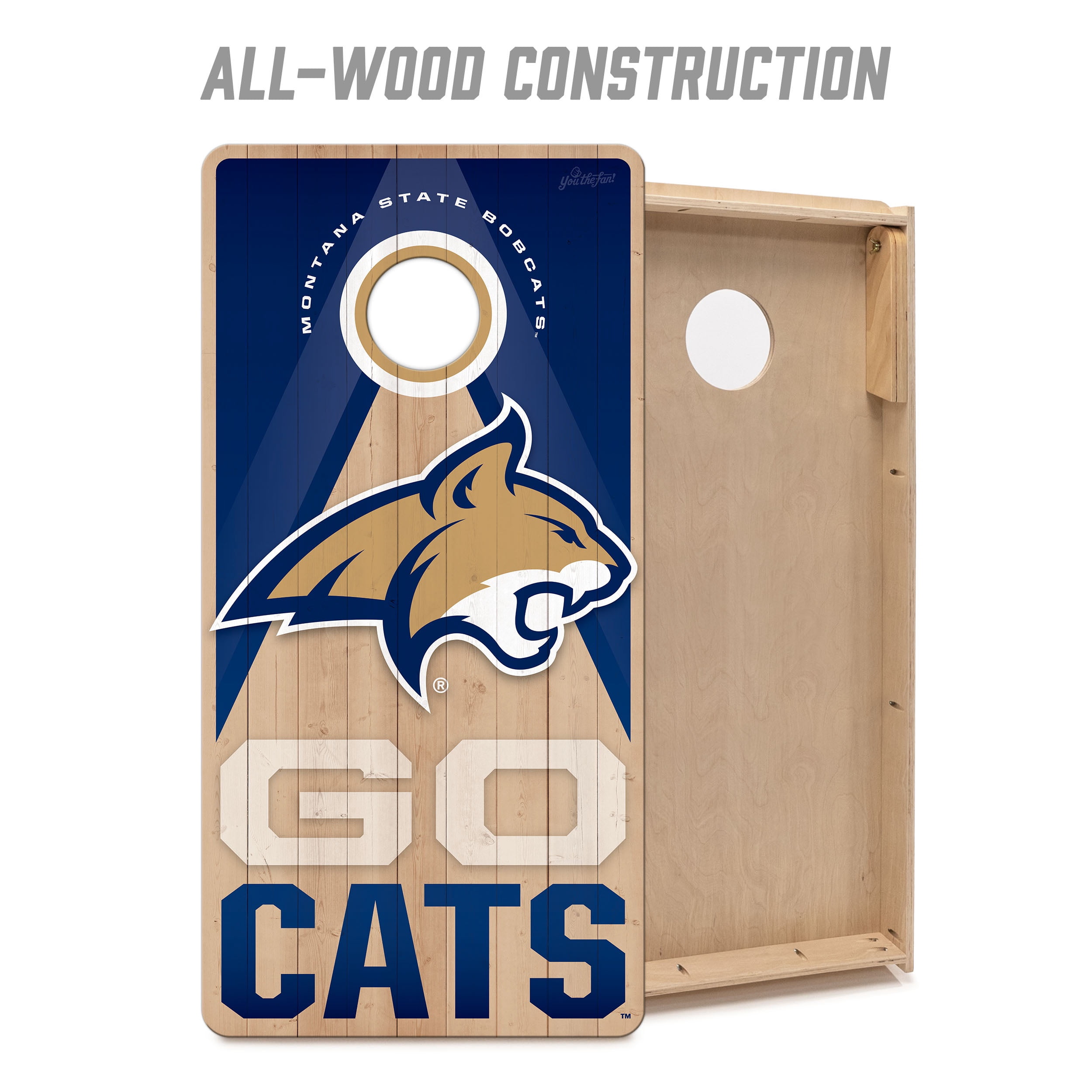 YouTheFan NCAA Montana St Bobcats 2X4 Slogan Series Cornhole NO BAGS