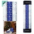 thumbnail image 2 of HCBY Large Size Christmas Snowflake Wrapping Paper Roll (17 Inches X 10 Feet) - Blue with Silver Foil for Holiday, Mothers Day, Birthday, Wedding (Set of 3 A), 2 of 8
