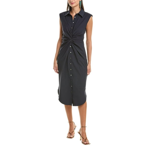 Cinq à Sept womens Catalina Shirtdress, 6, Blue