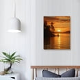 thumbnail image 3 of JRXY Bathroom Wall Art Decor Bathroom Pictures for Wall Artwork Sunset Over West Coast British Columbia Framed Canvas Wall Art for Bedroom Dining Room Farmhouse 16x20 in, 3 of 4