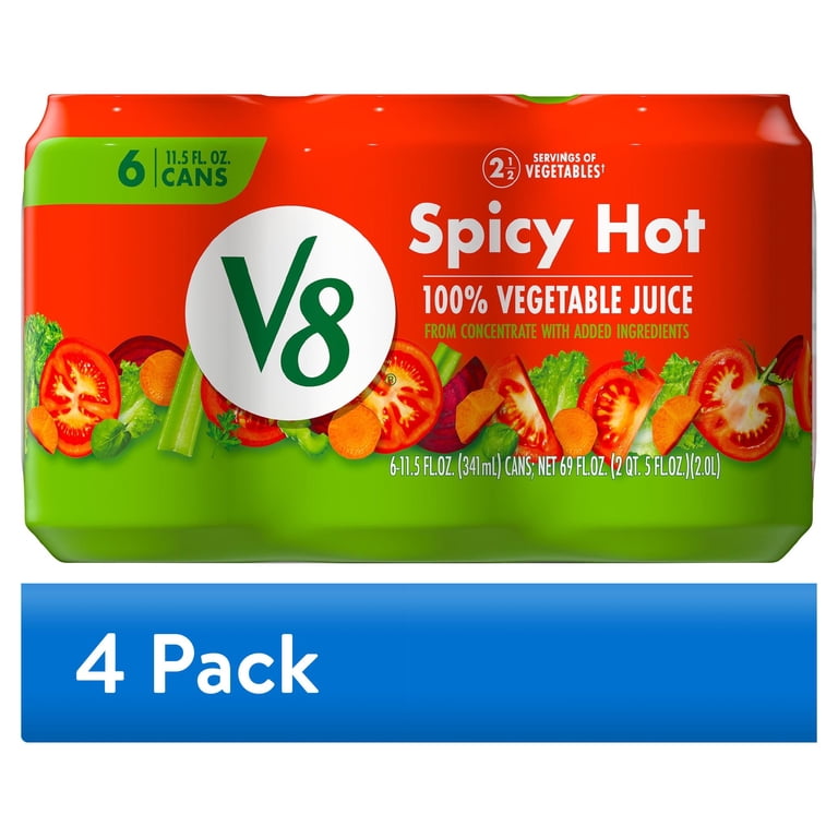 V8 Spicy Hot 100% Vegetable Juice, 11.5 fl oz Cans, 24 Pack photo 1