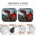 thumbnail image 6 of Gaeub Majestic Red Dragon Print 2-Piece Windshield Sun Shade,Foldable Car Front Window Sunshade,for Most Cars SUV Truck,Heat Blocker Visor Protector-Small, 6 of 6
