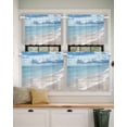 thumbnail image 2 of Summer Beach Short Blackout Curtains 45 Inch Long Ocean Waves Sky Cloud Scenery Shore Rod Pocket Kitchen Curtains, 2 Panels Thermal Insulated Room Darkening Drapes for Bedroom, 42"W x 45"L, 2 of 5