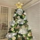 thumbnail image 4 of Guirnalda de flores de Navidad de plata dorada, 26cm, 10 yardas, cinta de árbol de Navidad DIY, decoración de boda, cinta de envoltura de regalo de Navidad, 4 of 4