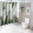 thumbnail image 7 of Orinice  Green Turtleback Leaf Shower Curtain Plant Tropical Shower Curtain for Bathroom Set Abstract Banana Leaf Palm Tree Nature Fabric Waterproof Shower Curtain for Bathtub Decoration  69x72, 7 of 7