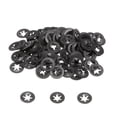 thumbnail image 1 of Unique Bargains 120 Pack Internal Tooth Star Lock Washers M3 Quick Speed Locking Washers, 65Mn Steel Starlock Push Nuts, 1 of 4