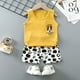 thumbnail image 1 of Conjunto de 2 piezas para niños, Camiseta de algodón, pantalones cortos, ropa para niños, trajes sin mangas qym unisex, 1 of 2