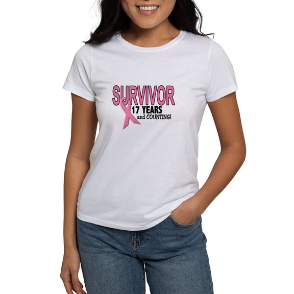 CafePress - Breast Cancer Survivor 17 Years Women's T Shirt - Women's Classic T-Shirt