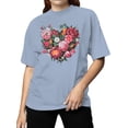 thumbnail image 2 of Floral Heart Wall Art Women's T-shirt, 2 of 3
