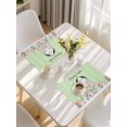 thumbnail image 5 of Easter Bunny Placemats Set of 4, Colorful Eggs Cute Rabbit Green Country Wooden Placemats for Dining Table, Place Mats for Kitchen Tabletop, Waterproof Wipeable Dining Table Mats Set, 5 of 9