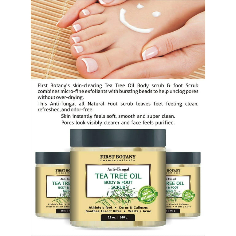 Emilia Foot Scrubs - Natural Organic Scrub - Exfoliating Body, Hand & Foot  Scrub - Feet Exfoliator - Dead Sea Mineral Salt, Lavender & Tea Tree Oil