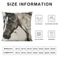 thumbnail image 6 of Acheng Throw Pillow Covers Set of 2 Black Ink Painting Hand Style Vintage Horse Animals Theme Decorative Pillow Cases Cushion Cover Decor Home Couch White, 6 of 6