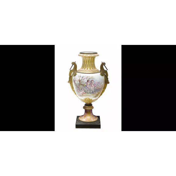 Pre-Owned Unbranded Large Sevres Style Gilt Bronze Mounted Earthenware Vase Late 19th Century Maglin