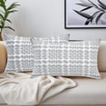 thumbnail image 2 of Unique Bargains Pack of 2 Decorative Throw Pillow Covers 20" x 12" Grey, 2 of 6