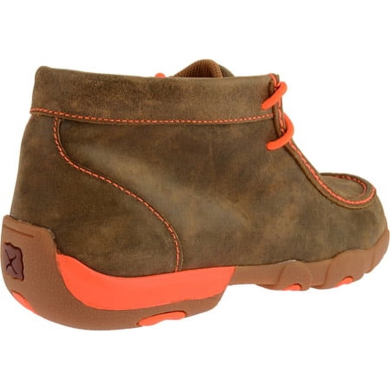 TWISTED X Adult Male Driving Moccasins, Bomber/Neon Orange  display picture 3