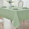 thumbnail image 4 of Mantel Rectangular Impermeable de Lino Texturizado en Verde Salvia (52x70 Pulgadas) Resistente a Manchas y Arrugas Ideal para Comedor Fiestas y Camping, 4 of 5