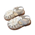 thumbnail image 3 of Sandals Kids Closed Toe Party Dress Sandals Flat Flower Girl Wedding Shoes Girls Summer Shoes Size 2-8 Years, 3 of 9