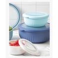 thumbnail image 4 of 4 Piece Plastic Mixing Bowls with Lids Set - Leak-Proof Microwave & Freezer Safe Stackable Mixing Bowl Set for Meal-prep, Storing and Serving - Non-Slip Durable Large Nesting Bowls(Black,5x5x2"), 4 of 7
