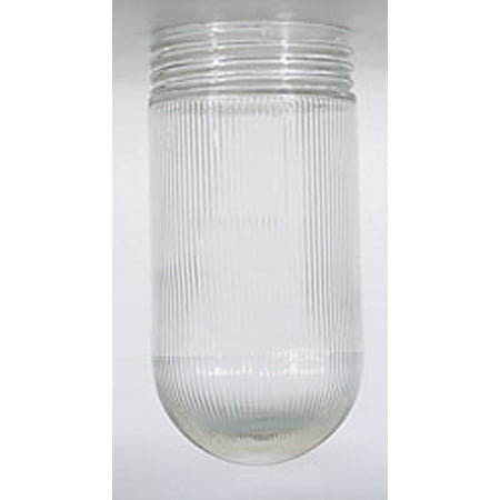 3 Inch Fitter Glass Chimney - Replacement for 50/547 THD FITTER CRYSTAL BULB SHADE 3 11/32 INCH DIAMETER 3 11/64 INCH SCREW FITTER 6 15/16 INCH 0.01 CLEAR RIBBED GLASS